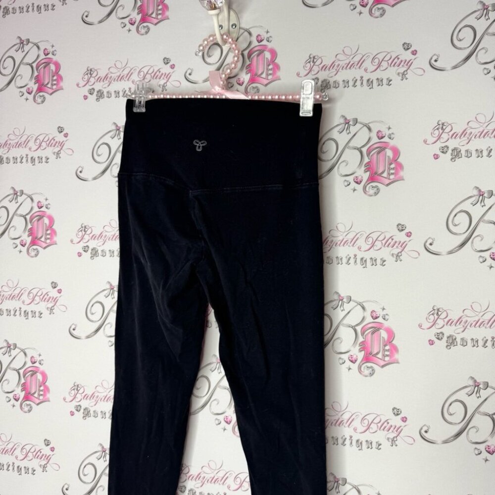 TNA Black Leggings aritzia logo on back stretchy soft buttery tights - Picture 4 of 6